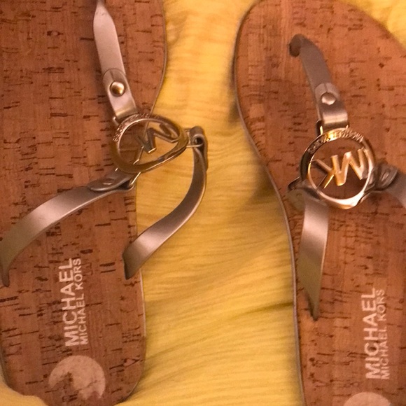 Michael Kors Shoes - Michael Kors ladies silver sandals
